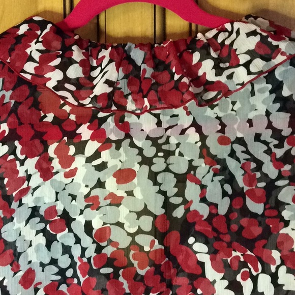 FINAL SALE PRICE Fashion Bug Blouse in Red, Black, Gray & White - Picture 5 of 8